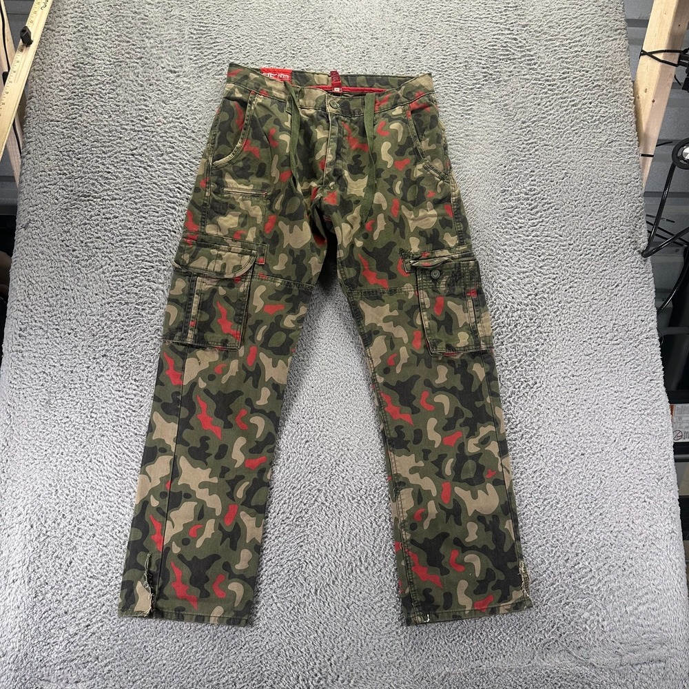 Jordan Craig Pant Mens 34x32 Green Camouflage Cotton Cargo Straight Army Utility